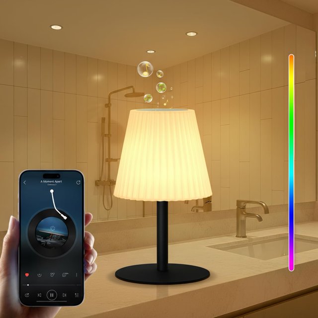 Lámpara de Mesa uuffoo Lámpara de Ducha Altavoz Dual RGB IP44