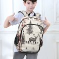 thumbnail image 6 of FORMRS Unisex School Backpack 17" Student Travel Bag with Laptop Compartment, Beige Deer, 6 of 7