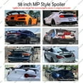 thumbnail image 2 of 58“ Universal GT Rear Spoiler, MP PRO Style Car Rear Trunk Spoiler Wing Spoiler Compatible with Mazda Chevy Corvette Camaro Nissan Lexus Toyota Honda Ford Mustang BMW Infiniti Kia Dodge (Matte Black), 2 of 10
