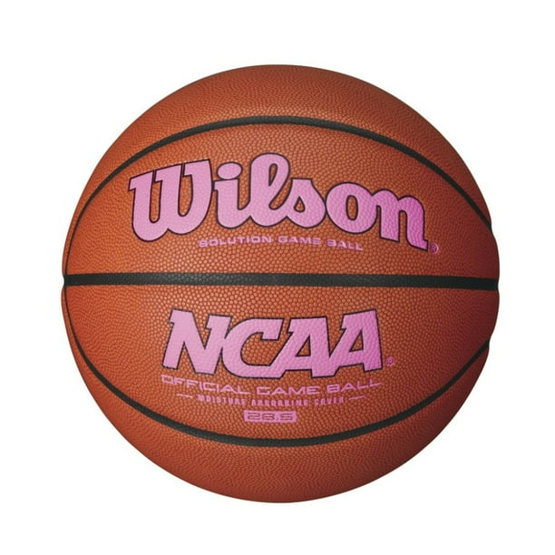 Wilson NCAA Intermediate Size Game Basketball, Pink Logo