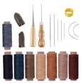 thumbnail image 1 of Matsuzay Paquete de 5 hilos encerados, juego de costura, salón portátil, bordado, tejer, manualidades, perforadora, herramientas de mano para Artesanía, 1 of 6