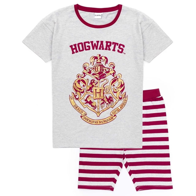 Harry Potter Pyjama Court pour Femmes avec Écusson de Poudlard