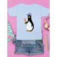 thumbnail image 3 of Cute Penguin With Ice Cream T-Shirt Juniors -Image by Shutterstock,  Large, 3 of 4