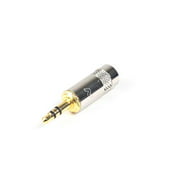 REAN NYS231G 3-Pole 3.5 mm Plug, Metal Handle, Gold Plated Contacts
