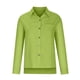 thumbnail image 4 of Umfun - Blusa informal de manga larga con botones para mujer, estilo informal, con cuello en V y solapa, holgada, con bolsillo, color verde menta, talla 4XL, 4 of 5