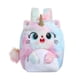 thumbnail image 1 of Cartoon Plush Shoulders Bag 3D Dyeing Cat Backpack with Adjustable Strap Furry Small Size School Bag for Preschool Kids, 1 of 5