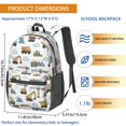 thumbnail image 3 of Excavator and Mountain White Pattern 17" School Backpacks for Teens,Waterproof Oxford Fabric,S-Shape Padded Straps for School,Travel,Hiking,Camping, 3 of 6