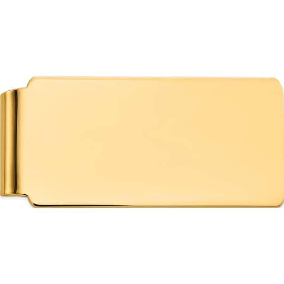 14K Yellow Gold Men's Polished Money Clip (55 X 26) Made In United States mc5