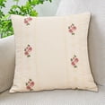 thumbnail image 6 of COM1950s Embroidered Rose Pillow Cover for Sofa and Bed,Floral Design Decorative Cushion Case,Easy To Clean and Replace,Ideal for Lumbar Support Holiday Gift,17.7X17.7 Inch, 6 of 9