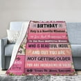 thumbnail image 1 of LHSHID Happy 60th Birthday Throw Blanket Soft Fuzzy Fleece Blanket For Couch Bed Living Room Decoration 30x40in, 1 of 6
