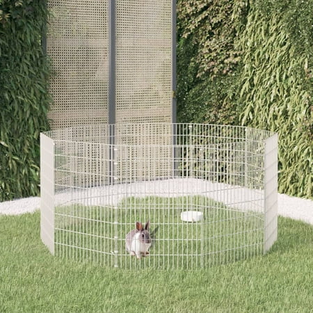 vidaXL Free Range Animal Enclosure 10-Panel 21.3 x31.5 Galvanized Iron