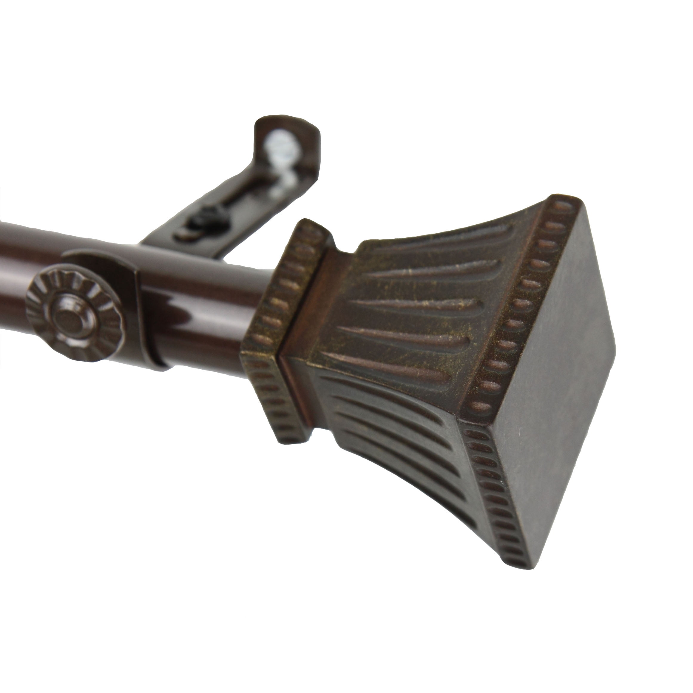13/16" Dia Adjustable 48-84" Amara Curtain Rod in Cocoa