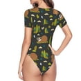 thumbnail image 4 of Balery Funny Sloths In The Forest Women's Short Sleevee Crew Neck Bodysuit Tops Short Sleeve Tops Basic-XX-Large, 4 of 9