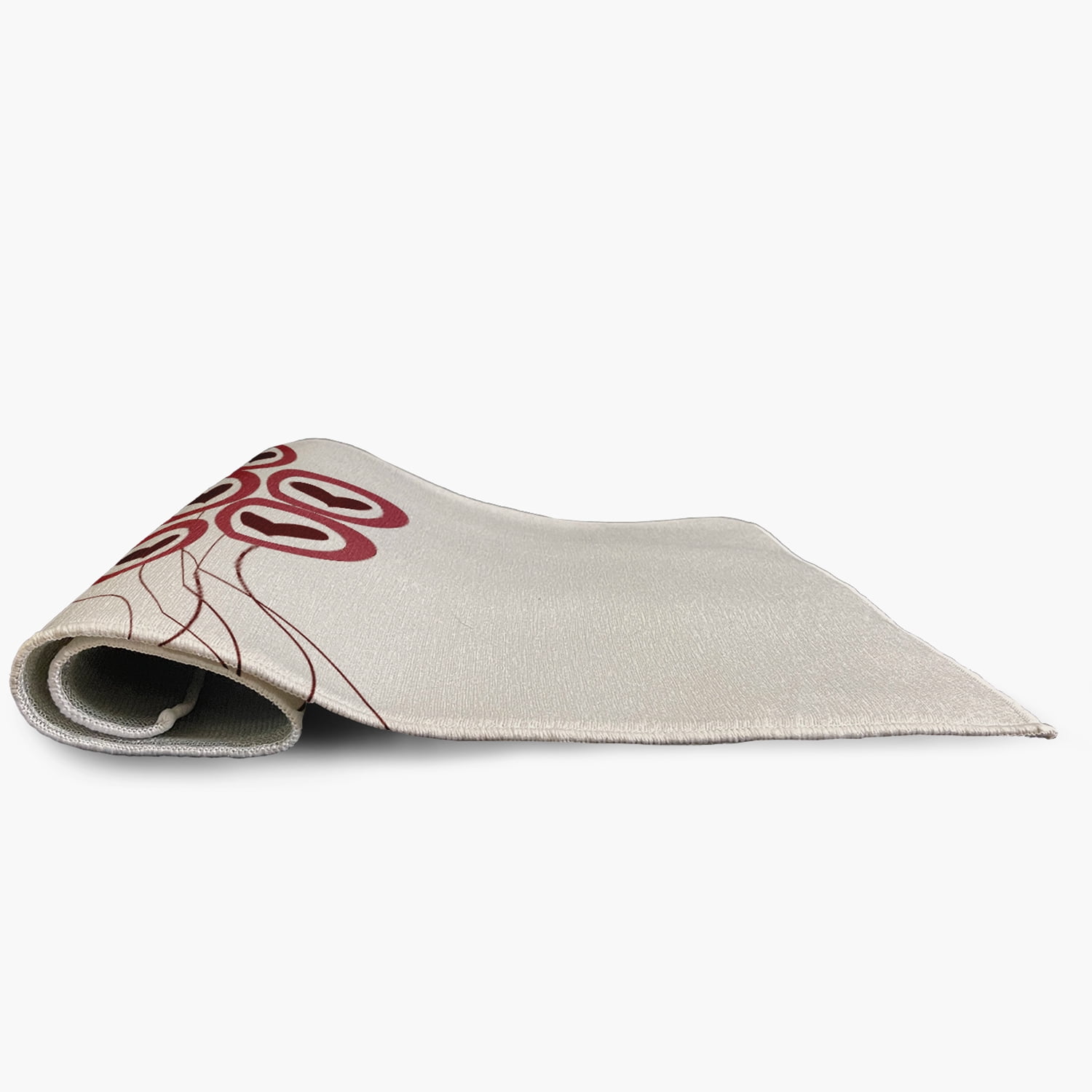 Simply Daisy 5' Round Gray Love is in the Air Valentines Chenille Indoor/Outdoor Rug