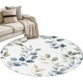 thumbnail image 2 of Area Rug 36in, Farmhouse Watercolor Eucalyptus Leaves Floor Carpet Living Room Rug, Blue Green Plants Non-Slip Welcome Mat Indoor Rugs for Bedroom Dining Room, 2 of 9