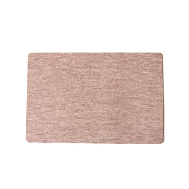 PVC Table Mat Dining Pad Place Coaster Heating-resistance Anti-sliding Rectangle Angle Rounded Simple Bowl Mats Red
