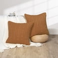 thumbnail image 3 of Home Soft Things 2 Piece Cable Knit Throw Pillow Cover - Burnt Orange - 20" x 20", 3 of 7