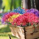 thumbnail image 5 of Flores artificiales Usmilegift, 10 paquetes, resistentes a los rayos UV (rosa roja), 5 of 6