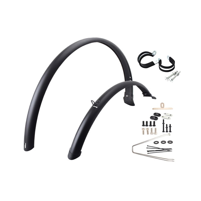 pitrice 2Pcs Road Bicycles Fenders Full Cover Mud Quick Release 2 Rings Mountain Without Bike Guards With 2 Rings