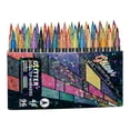 thumbnail image 2 of 48 Pcs Dual Tip Glitter Markers Set 24 Colors Metallic Brush Art Marker Pens 10ml Large Capacity for Journaling Doodling Scrapbooking Card DIY Painting Crafts Multi, 2 of 9