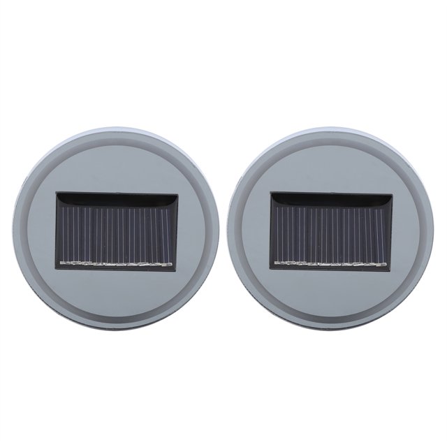 NOBRAND 2pcs Solar LED Coasters Bracket Car USB Bottle Bottom Cushion 7 Color Lights