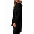 thumbnail image 2 of Conjuntos de Dos Piezas para Mujer, Camisetas de Larga A Juego, Pantalones Anchos y Chándales, Ropa de Otoño. Negro M, 2 of 9