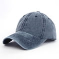 thumbnail image 1 of Gorra de béisbol lavada vintage unisex Gorra de béisbol ajustable de sarga Gorras de béisbol lavadas de algodón vintage No estructurado bajo(Azul marino)(), 1 of 5