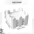 thumbnail image 3 of Xloro Wooden Fence Flower Pot Mini White Fence with Foam for Home Decor DIY Floral Arrangements Farmhouse Window Sill Indoor and Outdoor Decorative Vase (1Pc 4"x4"x3"), 3 of 7