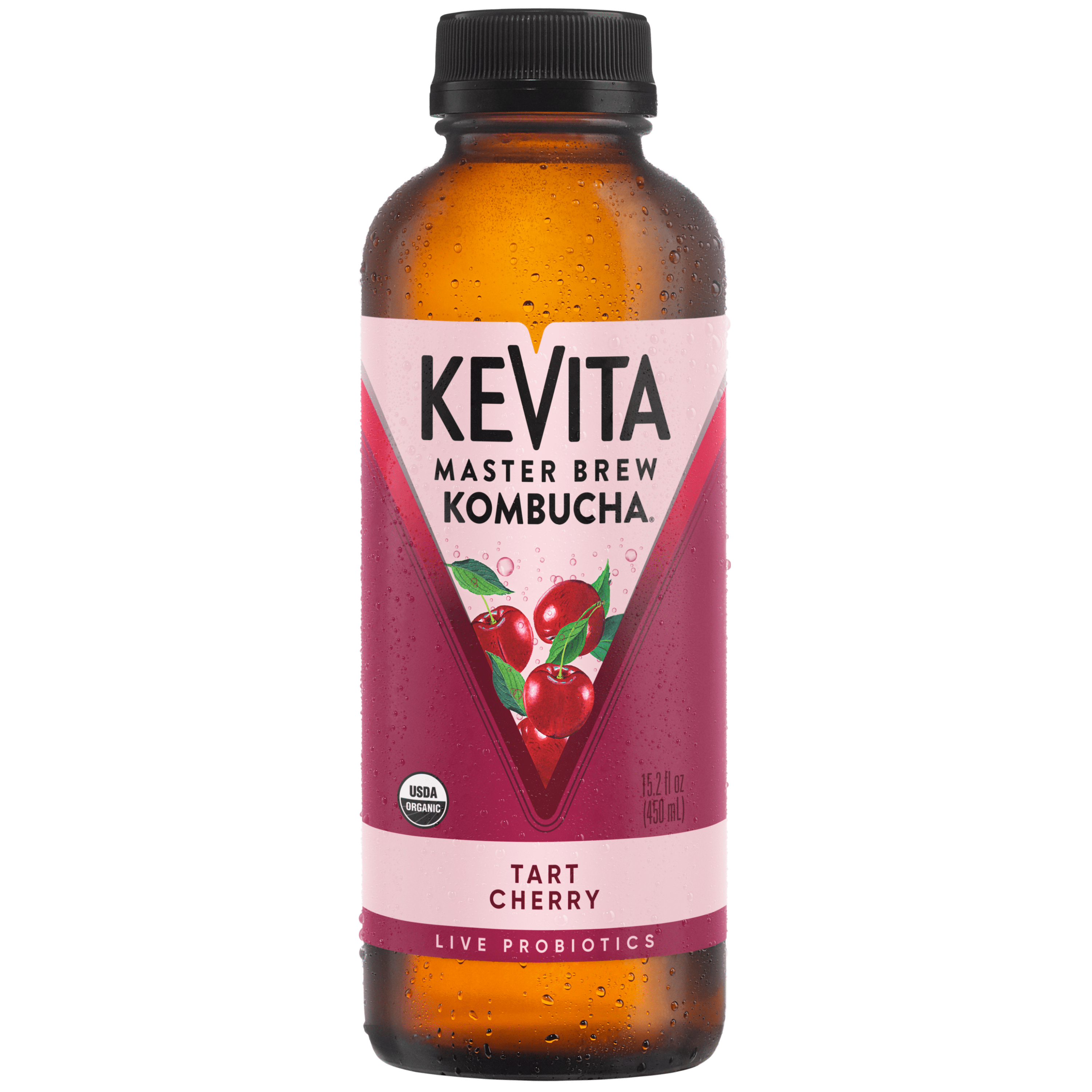 Kevita Master Brew Kombucha Tart Cherry 15.2 Fl Oz