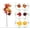 B, variant on Pklyzj Halloween Artificial Maple Leaves Branches Fake Fall Maple Shrubs for Thanksgiving Christmas Festival Garland Decoration