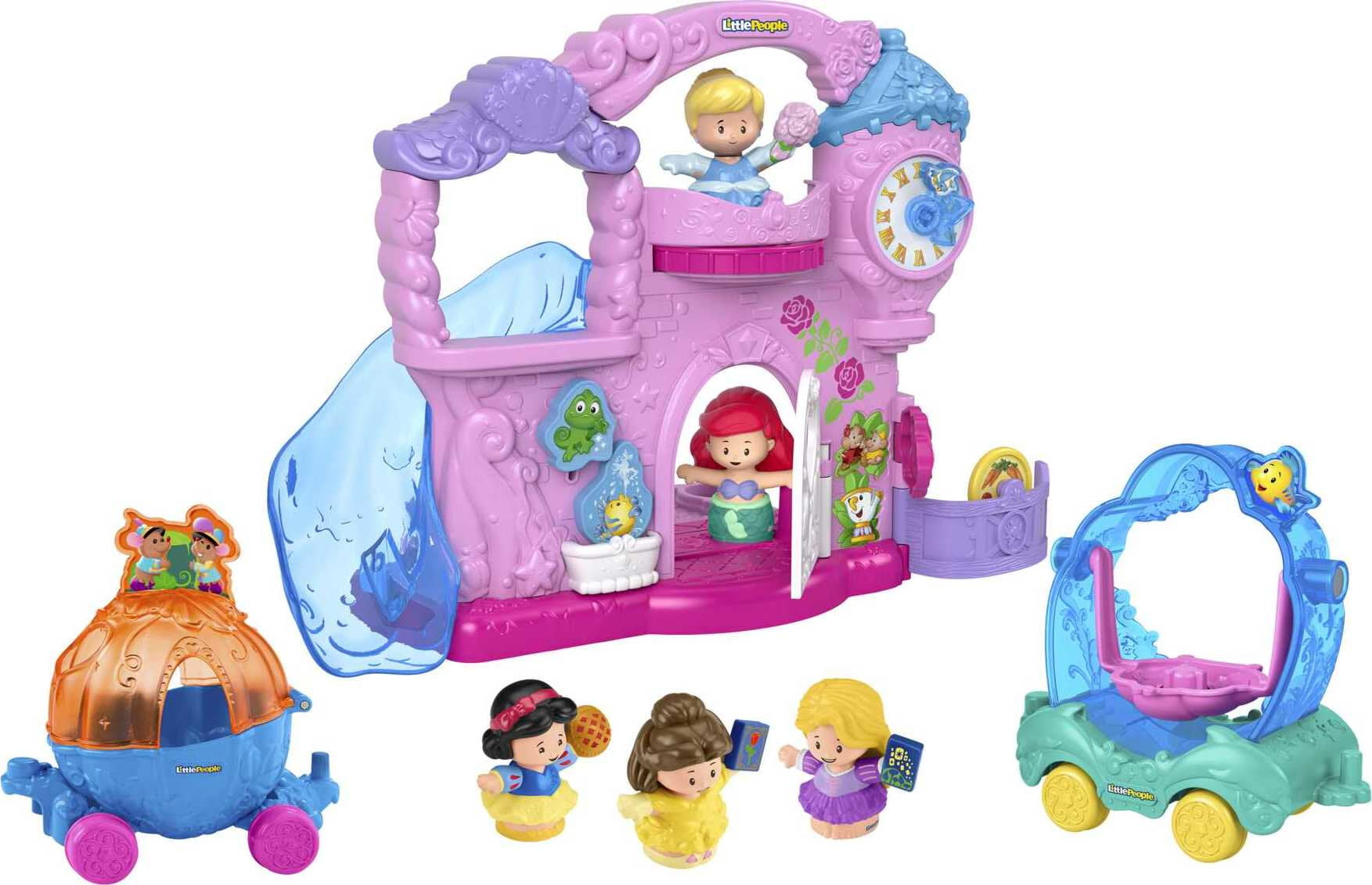 Little People Disney Princess Play & Go Castle Cinderella Ariel for sale online Fisher 
