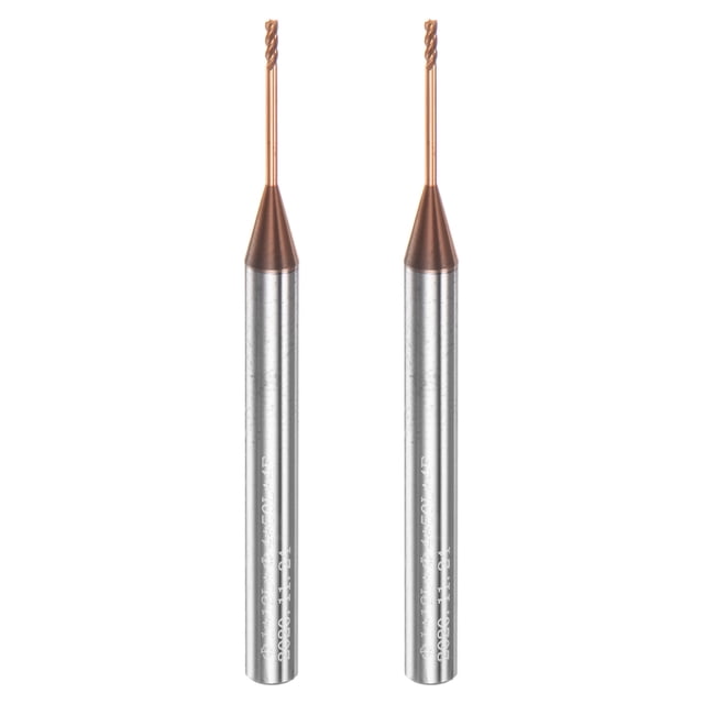 2uds Cuadrado Nariz Extremo Molino 4mm Vástago 1mm x 12mm AlTiSin Recubierto Sólido Carburo 4 Flautas Extra Largo Fresado para Inoxidable Acero Aleación Endurecido Acero Unique Bargains