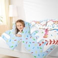 thumbnail image 3 of Castle Fairy Gradient Baseball Bat Print Full Size Comforter Sets 3-Piece, Sport Theme Ice Cream Bedding Comforter Set, Pink Blue White,1 Comforter and 2 Pillowcases, 3 of 6