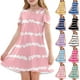 thumbnail image 1 of Teen Girls Dresses Tie-Dye Cold Shoulder Dress Soft Comfortable and Stylish for Casual Wear and Special Occasions ,Sie:130, 1 of 7