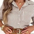 thumbnail image 6 of SOMER Striped Button Down Shirts for Women Dress Shirts Long Sleeve Shirts Casual Collared Office Work Shirt with Pocket, 6 of 8