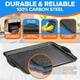 thumbnail image 3 of 3-Piece Nonstick Carbon Steel Bakeware Set with Gray Silicone Handles – Oven Safe to 450°F, Includes Recipe Booklet, 3 of 4
