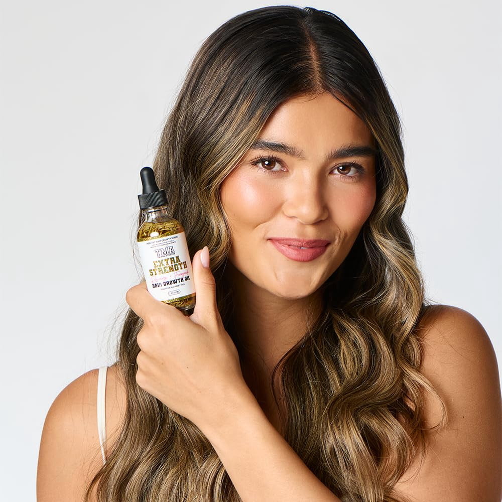 The Mane Attraction Extra Strength Rosemary + Fenugreek Herbal Hair Growth Oil | Infused With Castor Oil for ALL Hair Types Mini, 2oz
