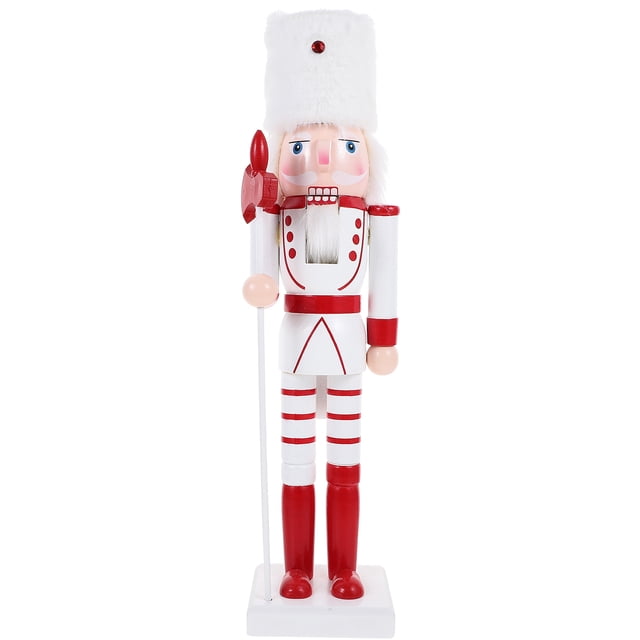 Decoración navideña de cascanueces, figura de cascanueces de madera, adorno de cascanueces de dibujos animados para mesa.