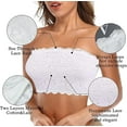 thumbnail image 3 of YAKEFJ 3 Pcs Women Lace Strapless Bandeau Bra Seamless Stretchy No Padded Wirefree Tube Top Bras, 3 of 6