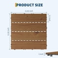 thumbnail image 2 of EuKer Interlocking Deck Tiles, 11.81" x 11.81" Outdoor Flooring for Balcony, Poolside, Patio, Set of 22, Brown, 2 of 8