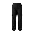 thumbnail image 4 of Samdudou Womens Cargo Pants High Waisted Joggers with Flap Pockets Elastic Cuffs Casual Solid Outdoor Hiking Athletic Trousers for Ladies and Teen Girls, 4 of 8