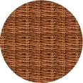thumbnail image 1 of Ahgly Tapis Rond Lavable en Machine Intérieur Transitionnel Orange Néon, 7 Pieds Rond, 1 of 7