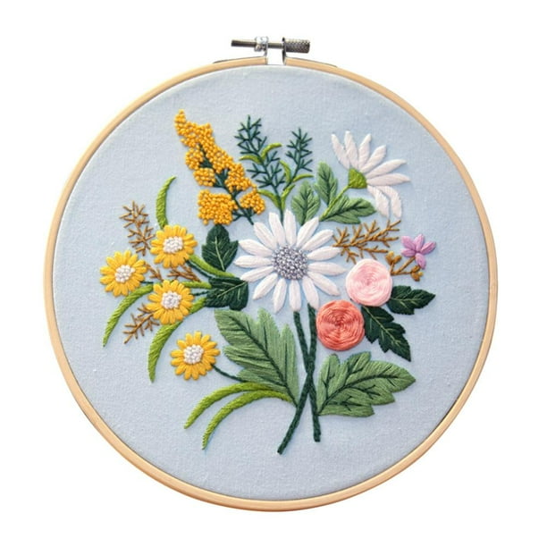 Embroidery Starter Kit with Pattern, Full Range of Stamped Embroidery