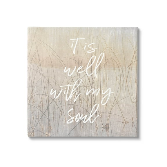 It Is Well With My Soul Nature Inspirational Graphic Art Gallery Wrapped Canvas Print Wall Art