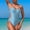 Light Blue, variant on Generic Women's One Piece Swimsuit Cut Out Lined Scoop Neck Strappy Backless Bathing Suit Adjustable Straps Swimwear