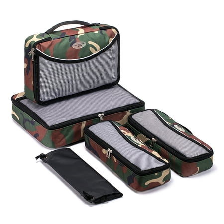 SOHO Designs Travel Organizers / packing cubes with Laundry Bag 5 Pcs Set Camouflage *Buy Direct From The Manufacturer with Best Price ! (Best Packing Cubes Reviews)