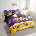 thumbnail image 2 of Erosebridal American Football Bed in a Bag Twin size, Soccer Sports Bed Set, Purple Orange, Minnesota, Microfiber 7pcs, 2 of 5