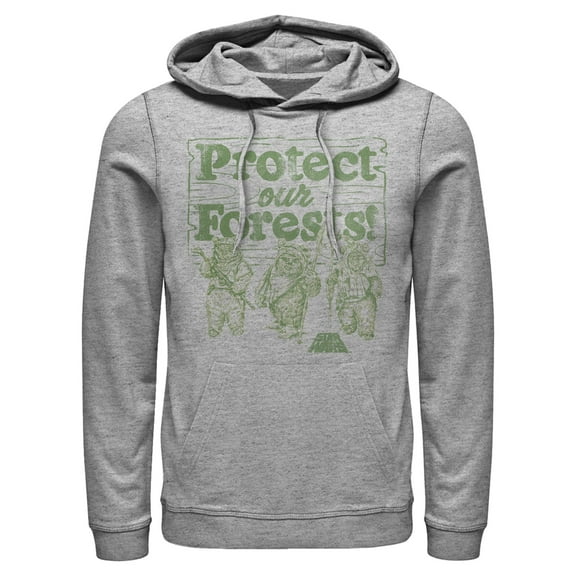 Mens Star Wars Ewok Protect Our Forests Lightweight Hoodie