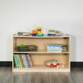 thumbnail image 2 of Flash Furniture Hercules Wooden 2 Section School Classroom Storage Cabinet for Commercial or Home Use - Safe, Kid Friendly Design - 24"H x 36"L (Natural), 2 of 11