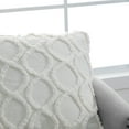 thumbnail image 3 of My Texas House Lantana Tufted Cotton Square Decorative Pillow Cover, 20" x 20", Coconut Milk, 3 of 5